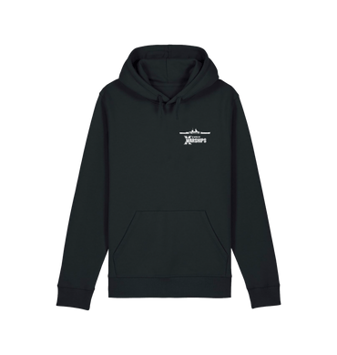 Black Printed Hoody Front