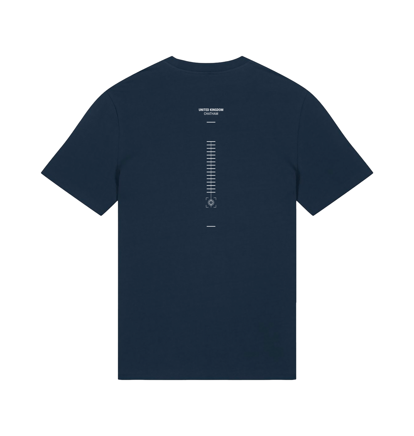 French Navy Printed T-shirt Back