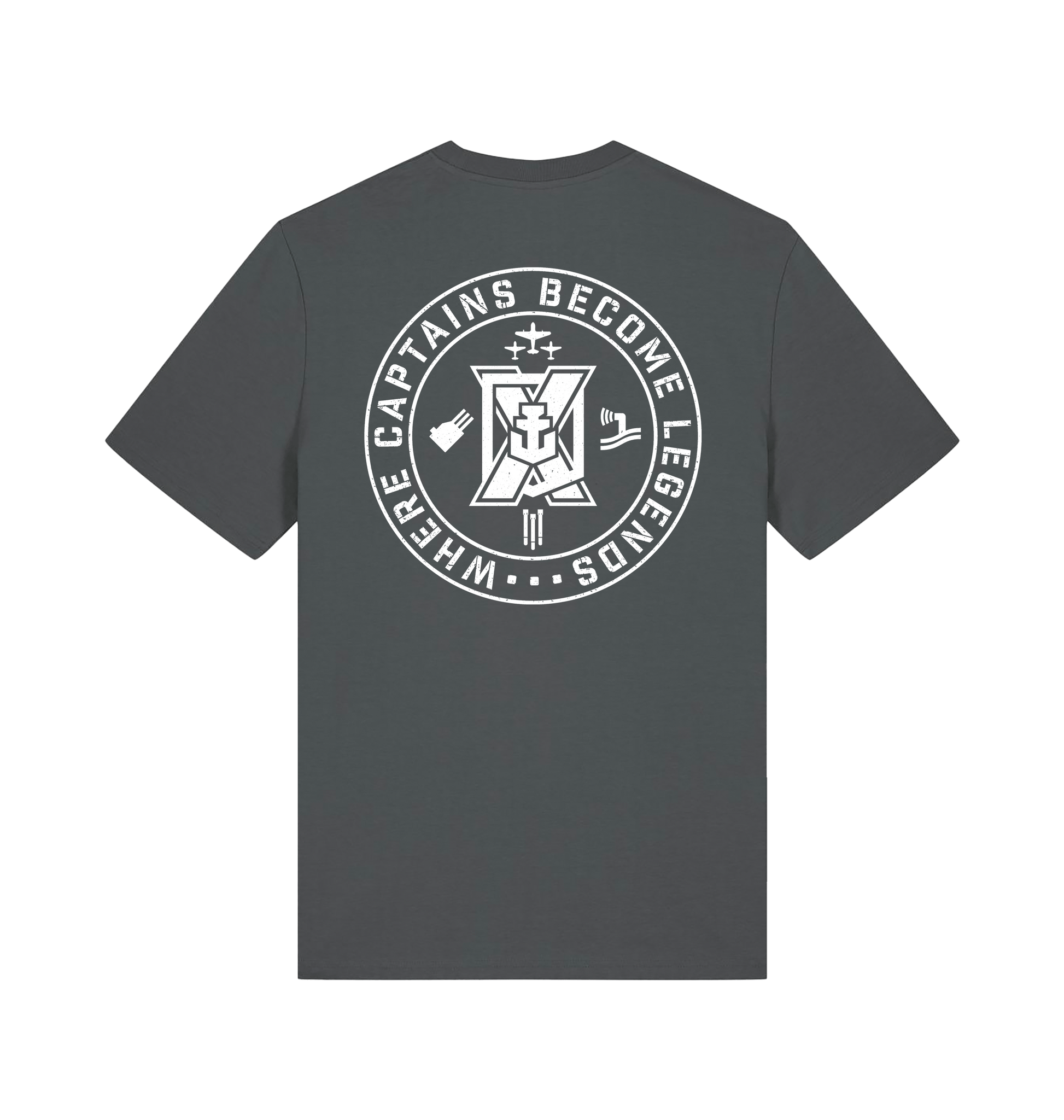 Anthracite Printed T-shirt Back