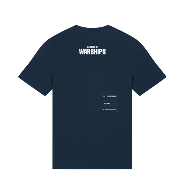 French Navy Printed T-shirt Back