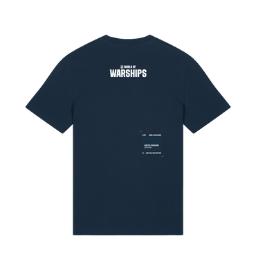 French Navy Printed T-shirt Back