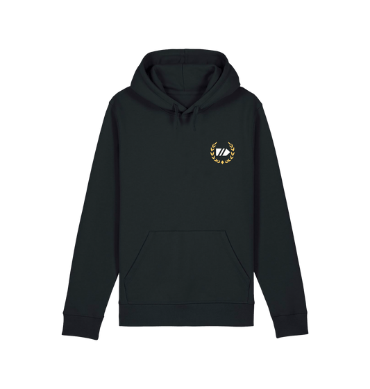 Black Printed Hoody Front