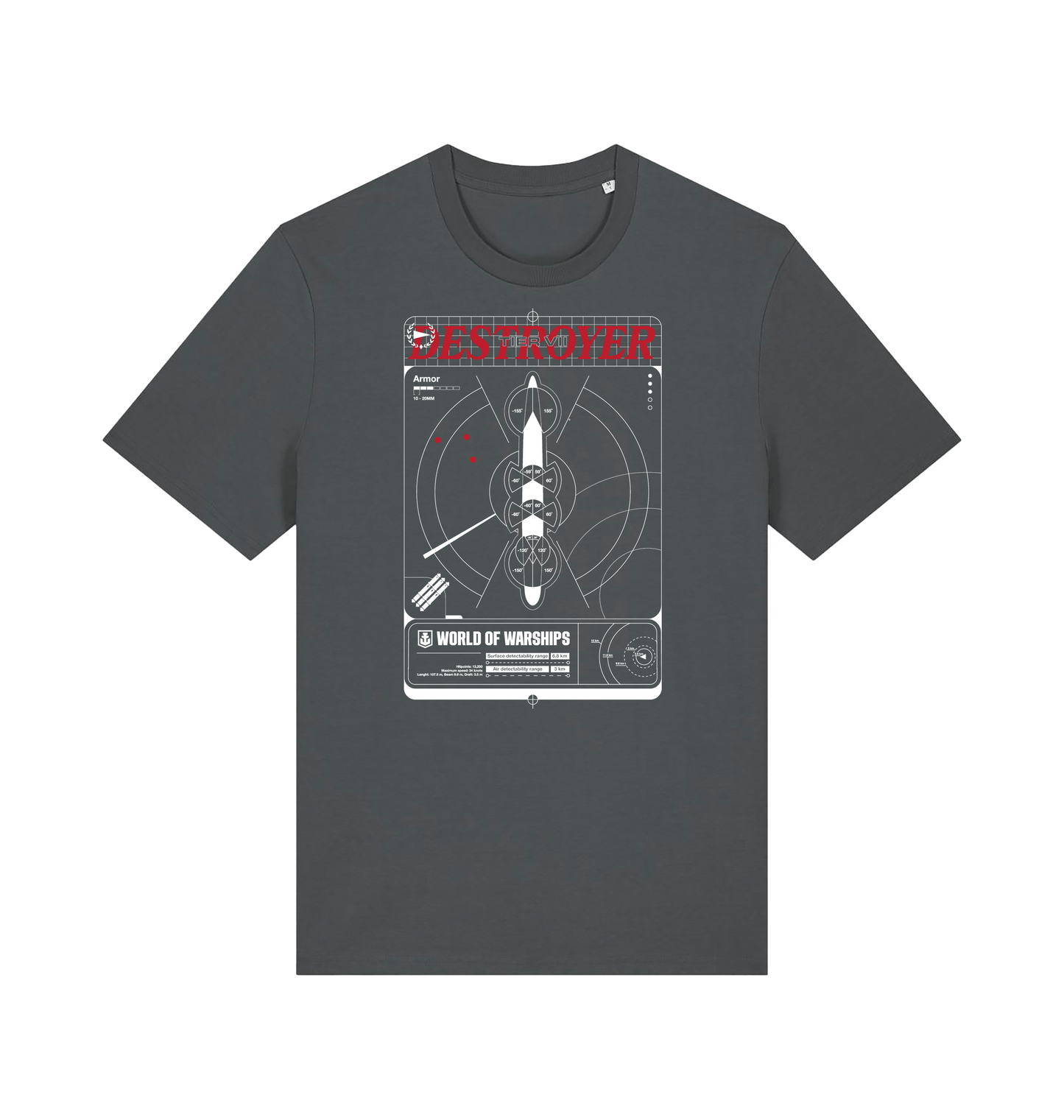 Anthracite Printed T-shirt Front