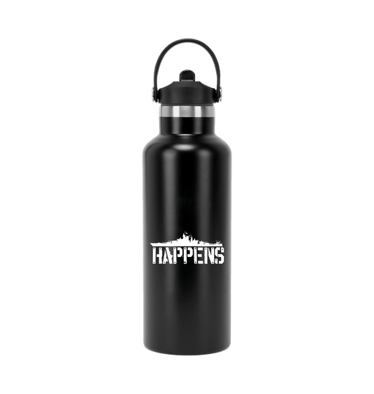 Black Water Bottle Front