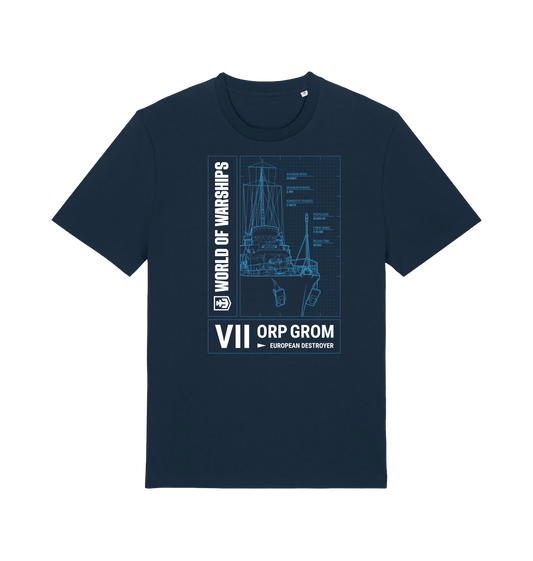 French Navy Printed T-shirt Front