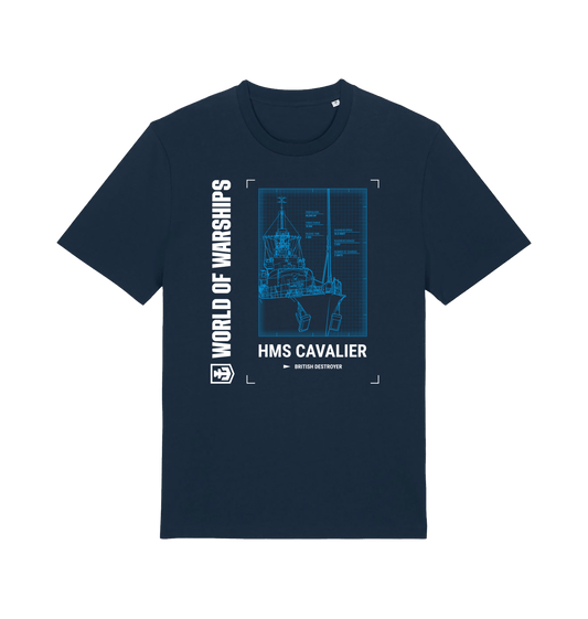 French Navy Printed T-shirt Front