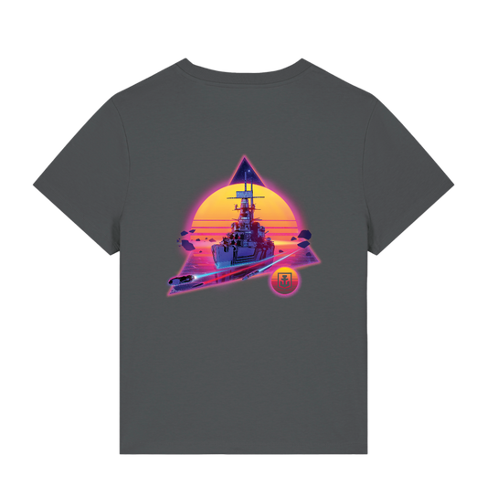 Synthwave Hindenburg Fitted T Shirt