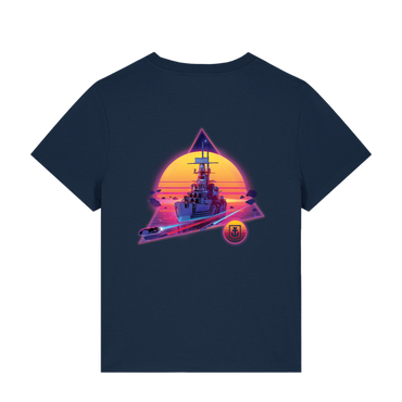 Synthwave Hindenburg Fitted T Shirt