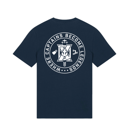 French Navy Printed T-shirt Back