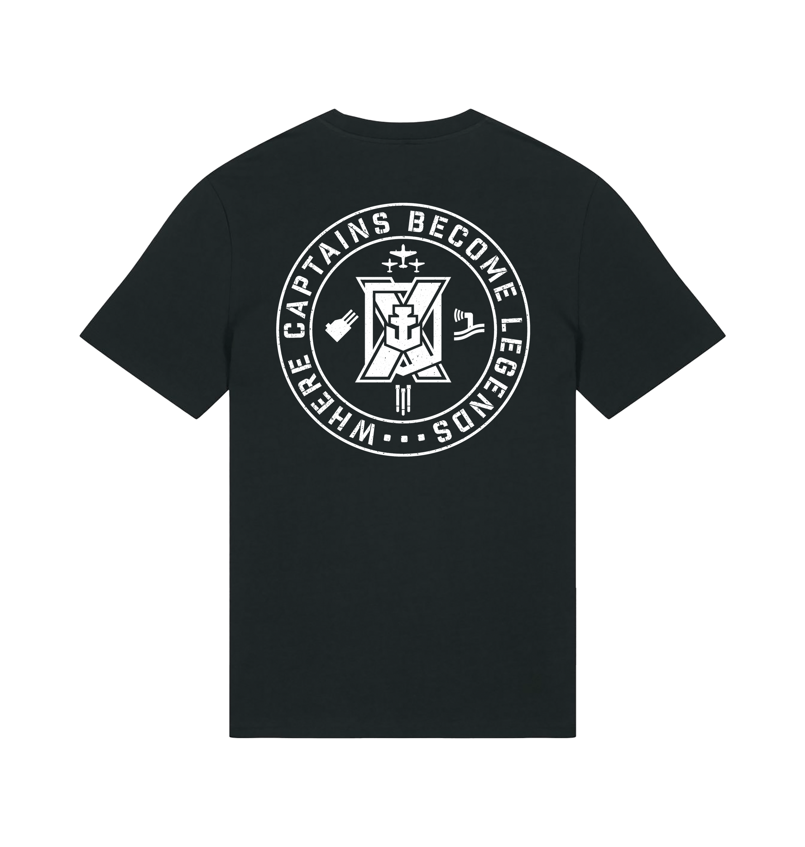 Black Printed T-shirt Back