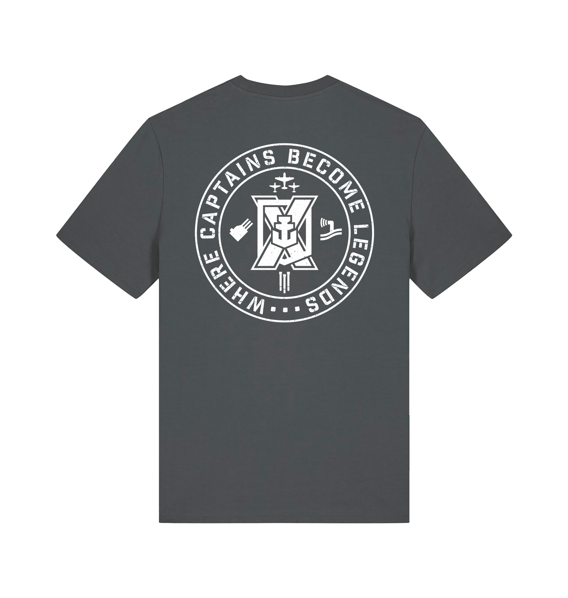 Anthracite Printed T-shirt Back