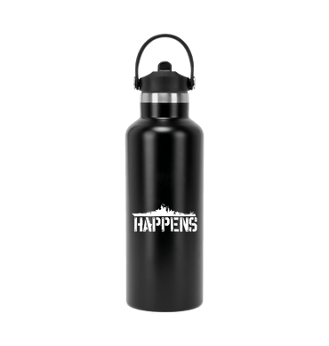 Black Water Bottle Back