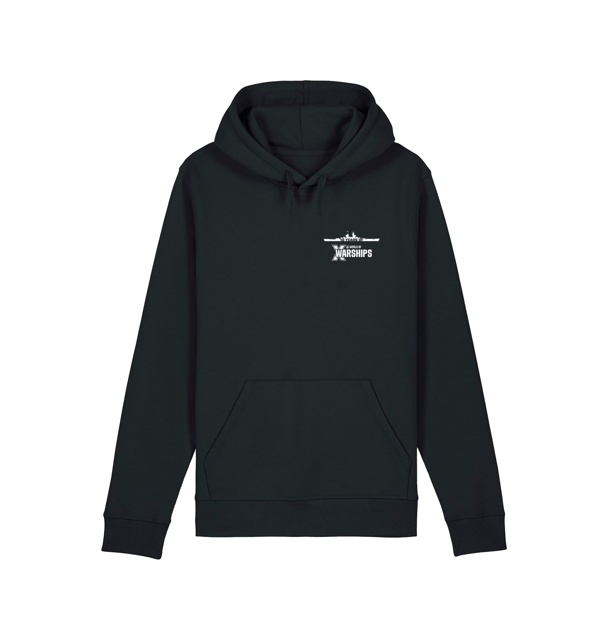 Black Printed Hoody Front