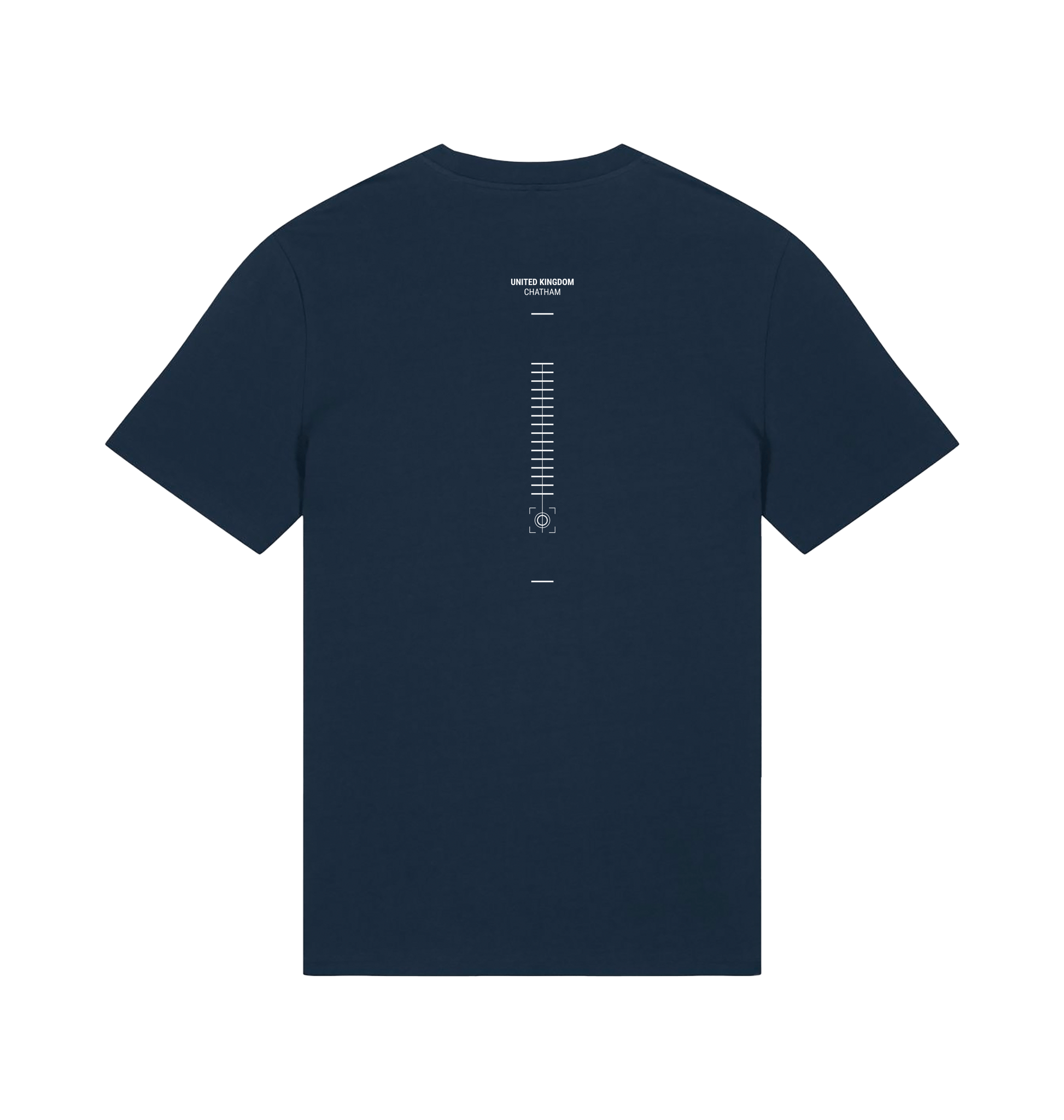 French Navy Printed T-shirt Back