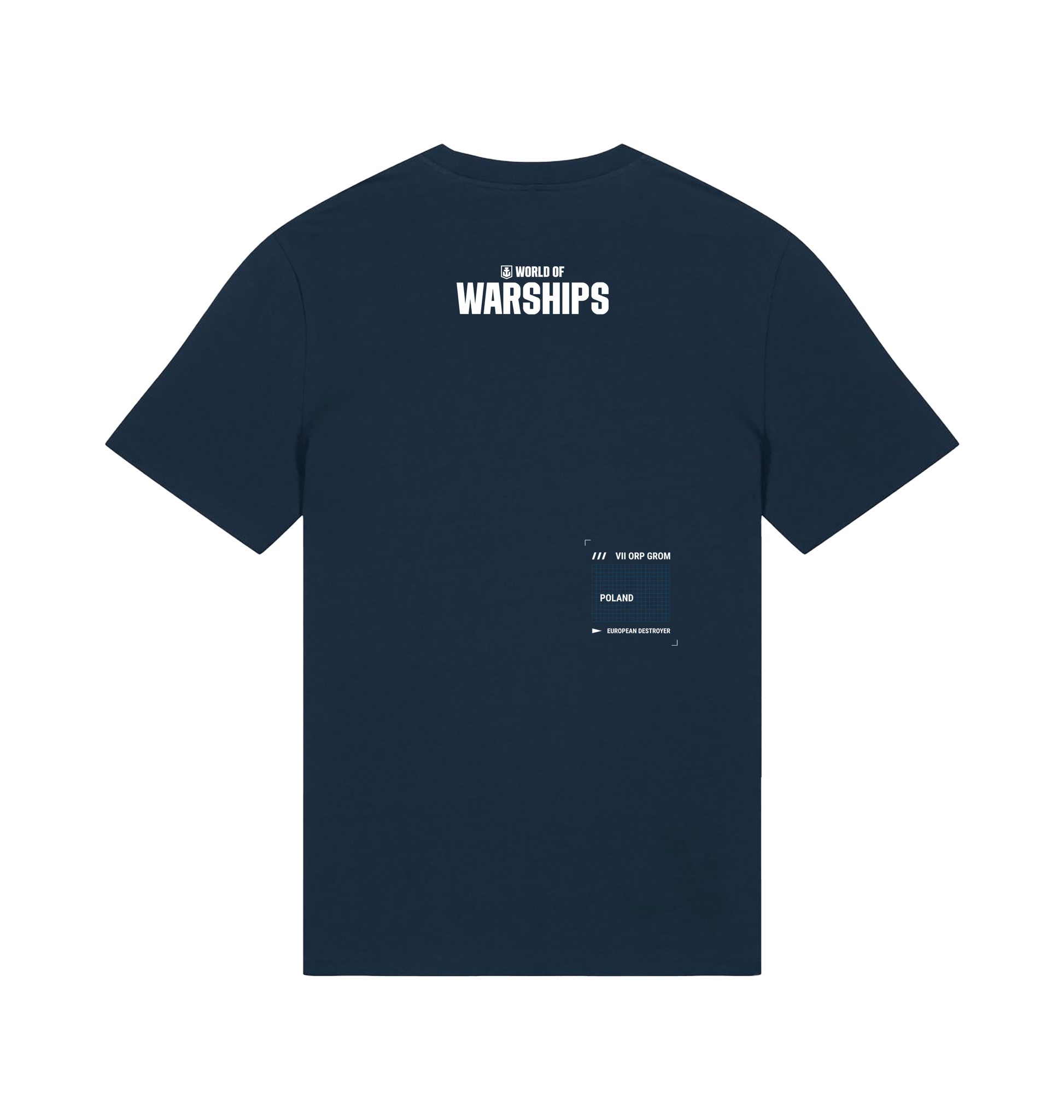 French Navy Printed T-shirt Back