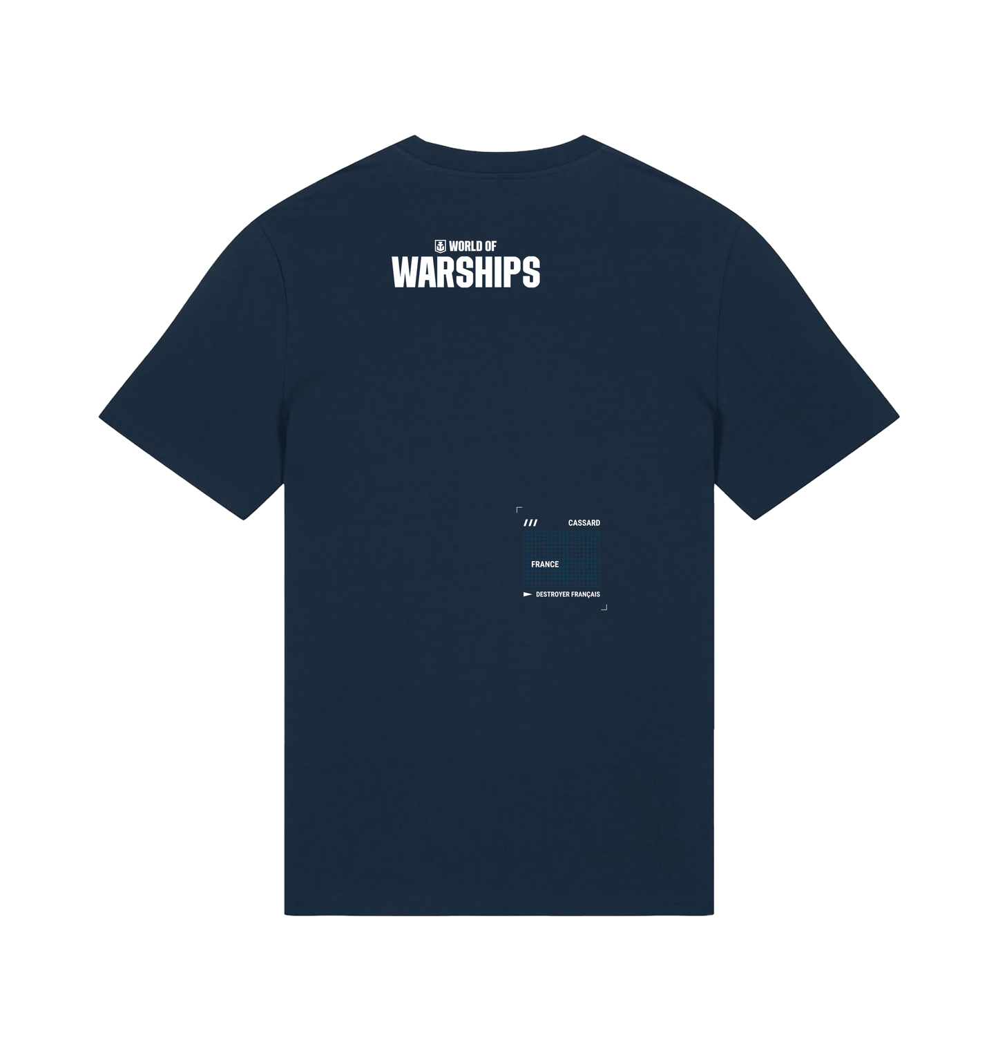 French Navy Printed T-shirt Back