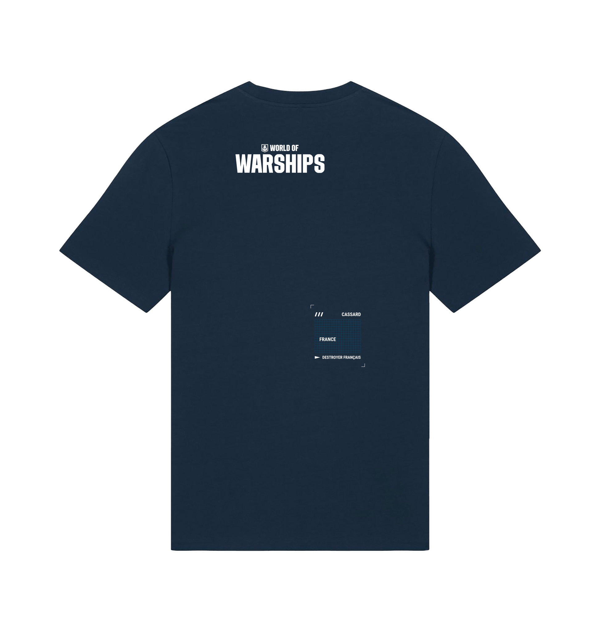 French Navy Printed T-shirt Back