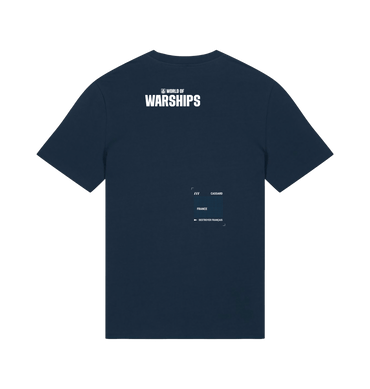 French Navy Printed T-shirt Back