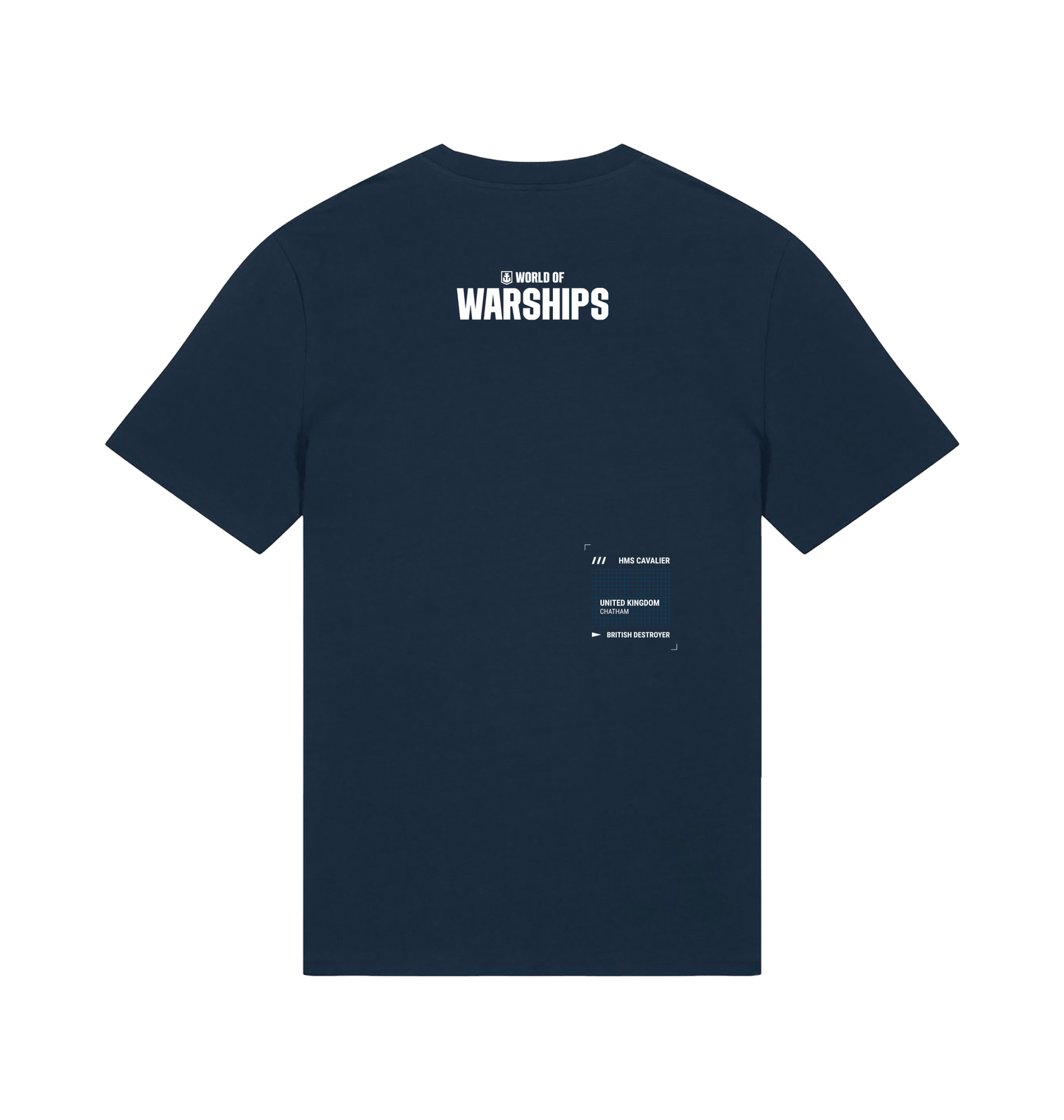 French Navy Printed T-shirt Back