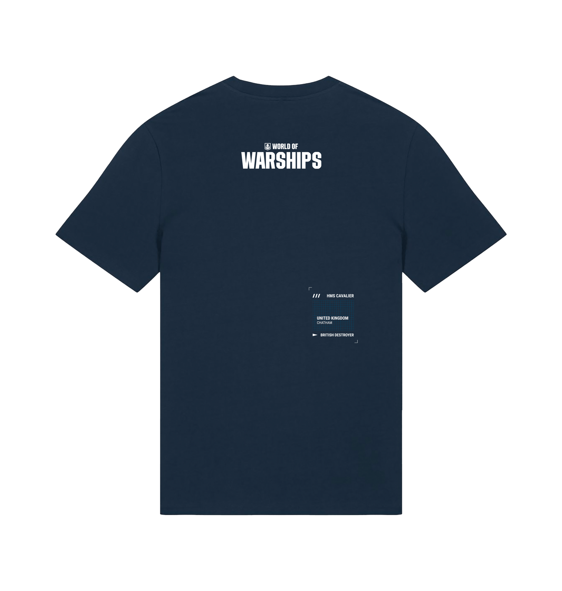 French Navy Printed T-shirt Back