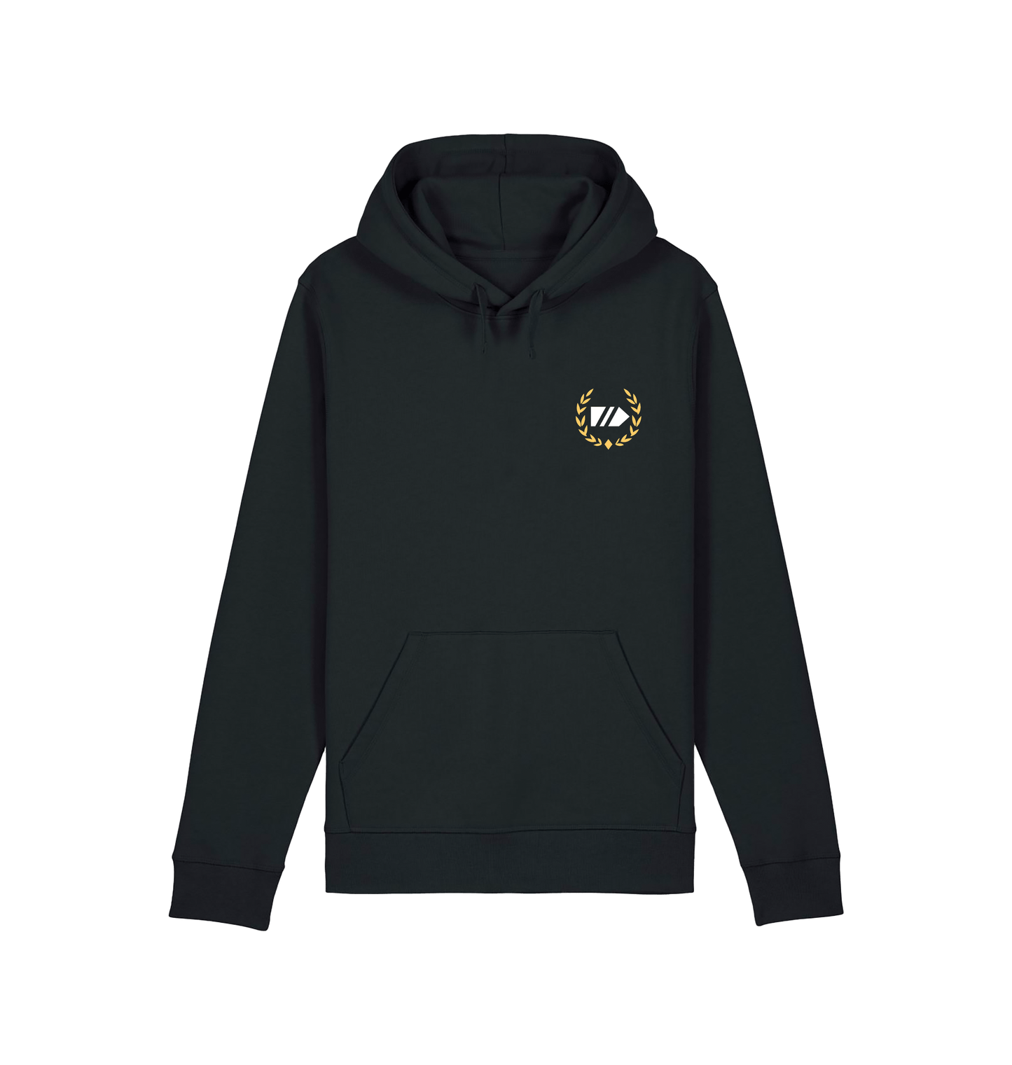 Black Printed Hoody Front