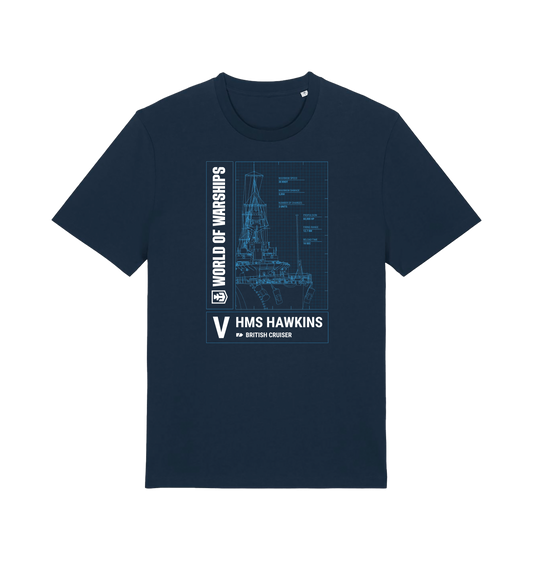 French Navy Printed T-shirt Front