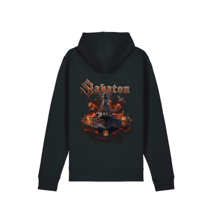 Black Printed Hoody Back