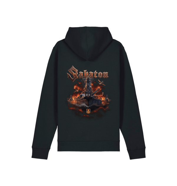 Black Printed Hoody Back
