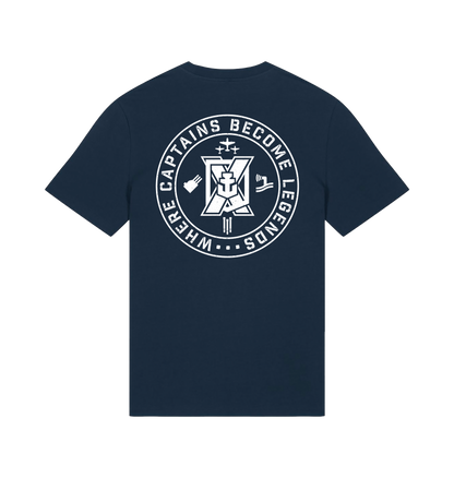 French Navy Printed T-shirt Back