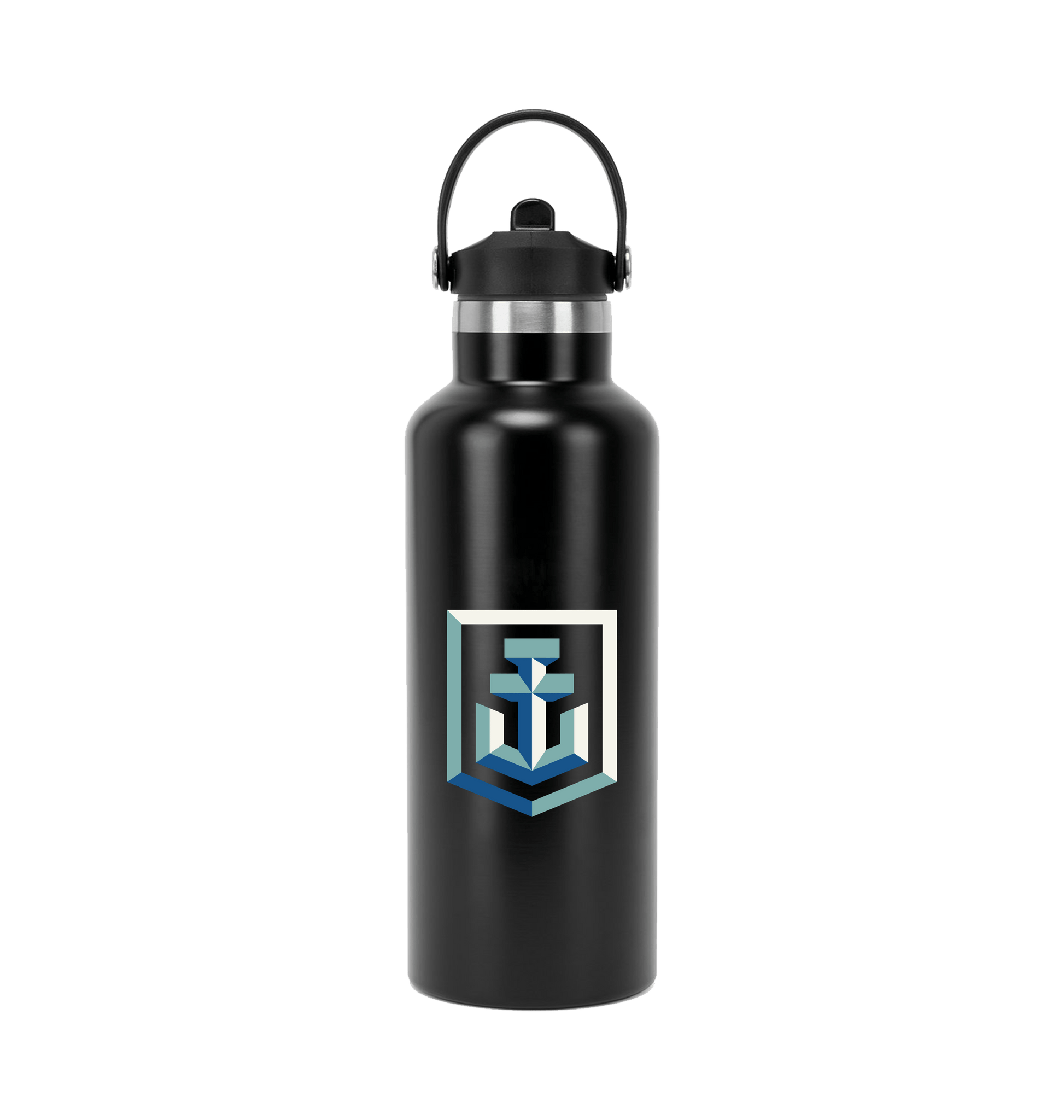 Black Water Bottle Front