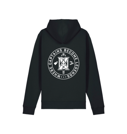 Black Printed Hoody Back