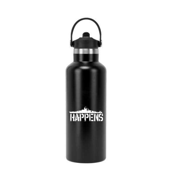 Black Water Bottle Front