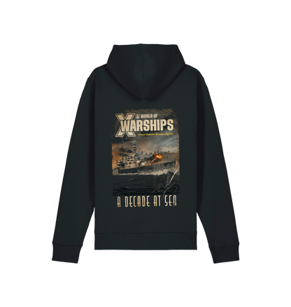 Black Printed Hoody Back