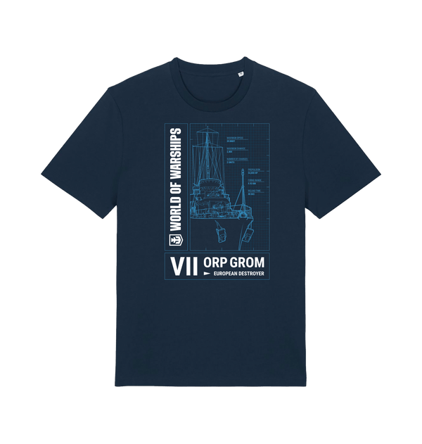 French Navy Printed T-shirt Front