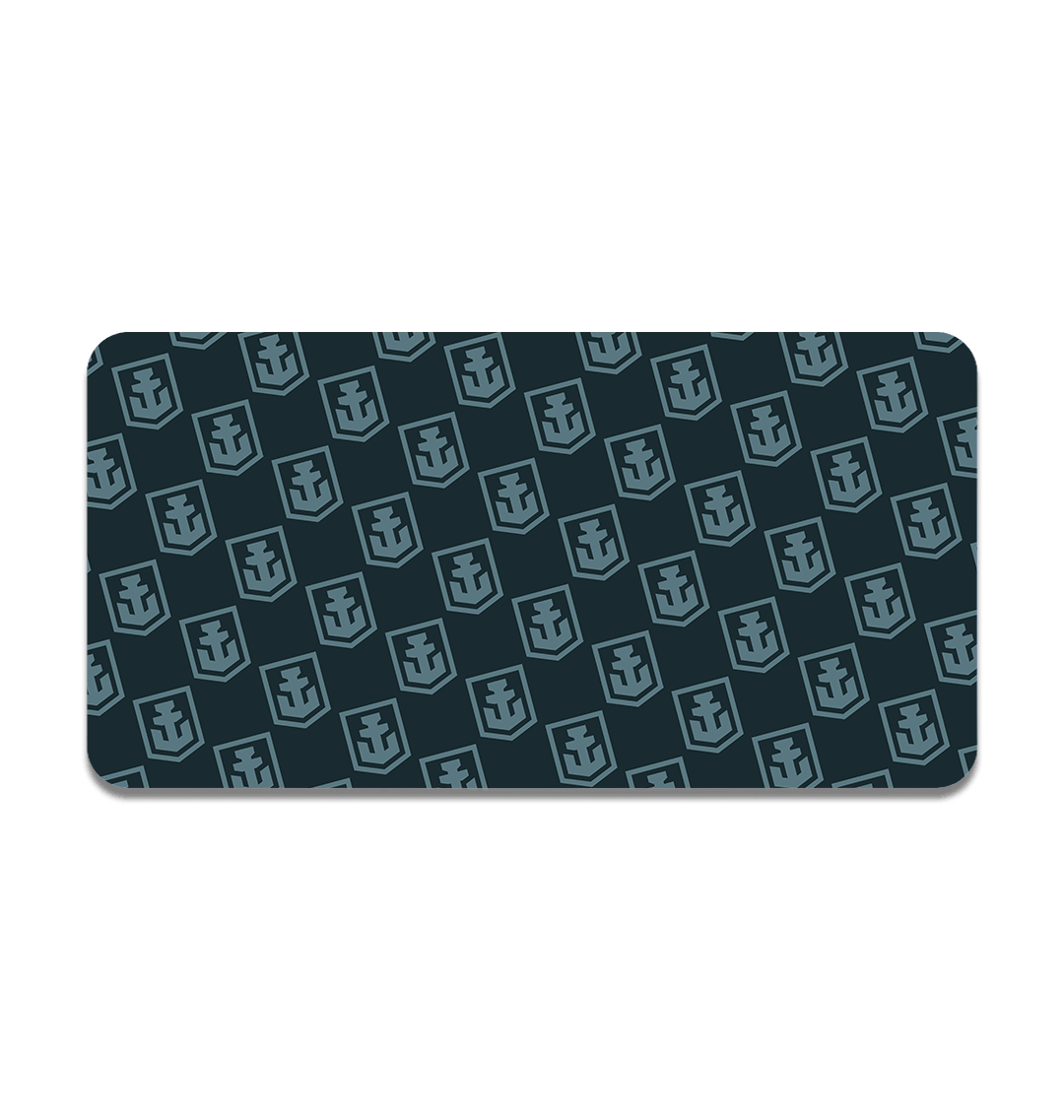 World of Warships Repeat Monochrome Logo Gaming Mat