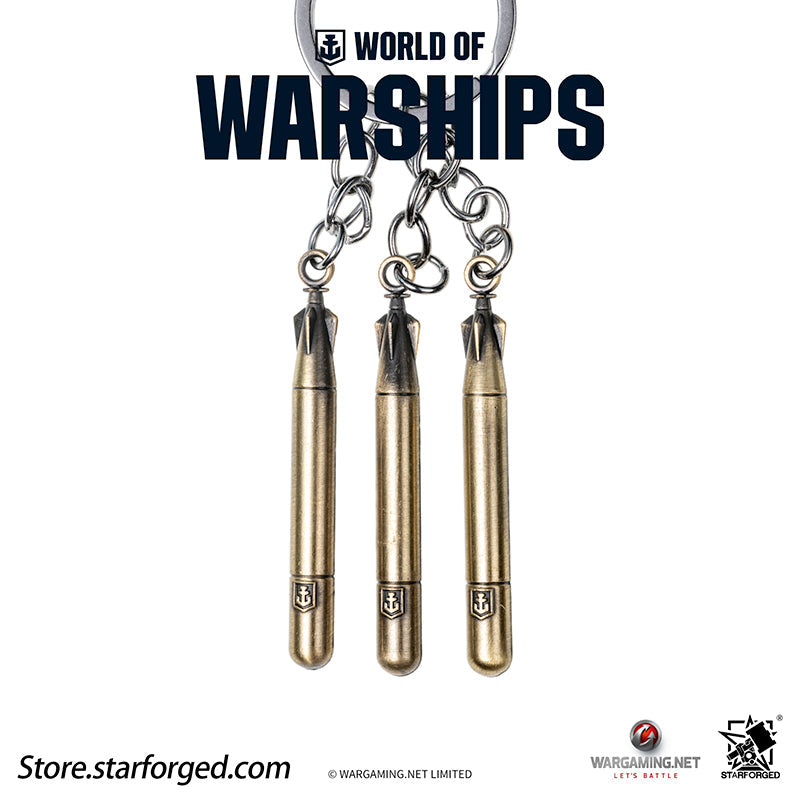 Starforged World of Warships Torpedo Keychain - Triple