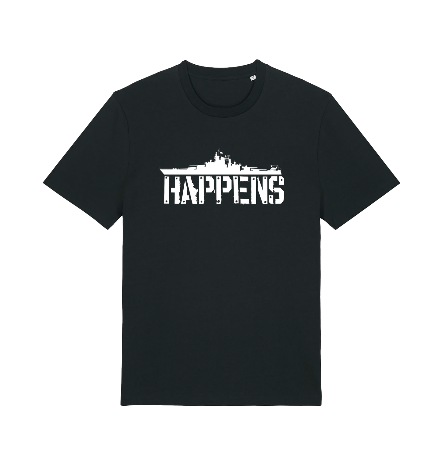 Black Printed T-shirt Front