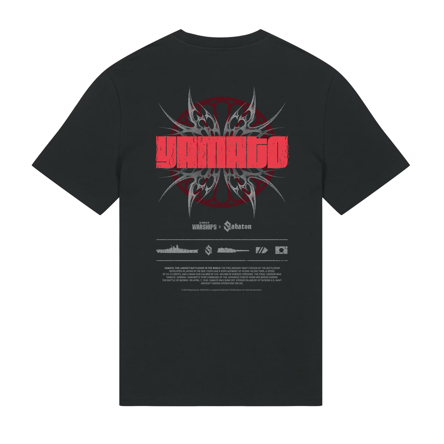 Yamato Band T Shirt - World of Warships x Sabaton