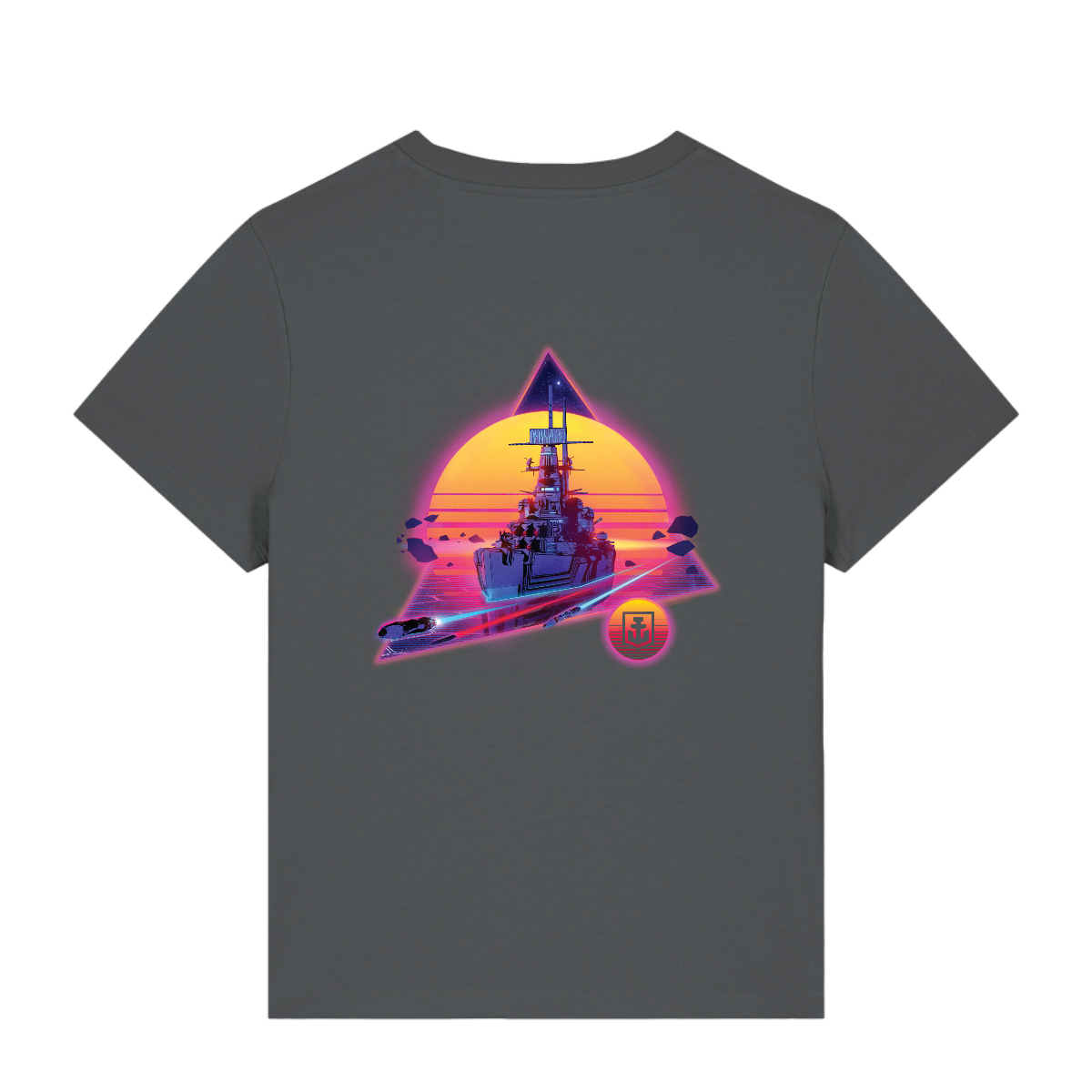 Synthwave Hindenburg Fitted T Shirt