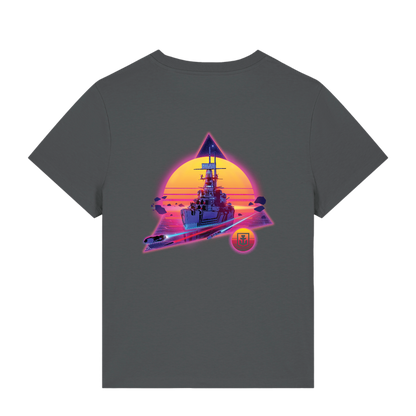 Synthwave Hindenburg Fitted T Shirt