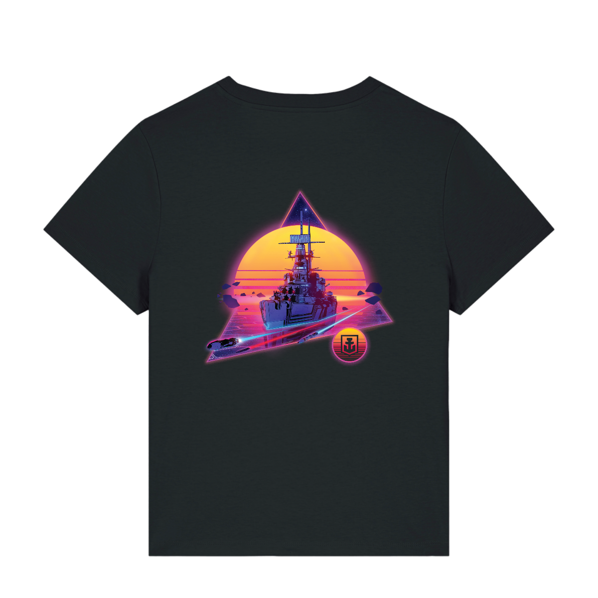 Synthwave Hindenburg Fitted T Shirt