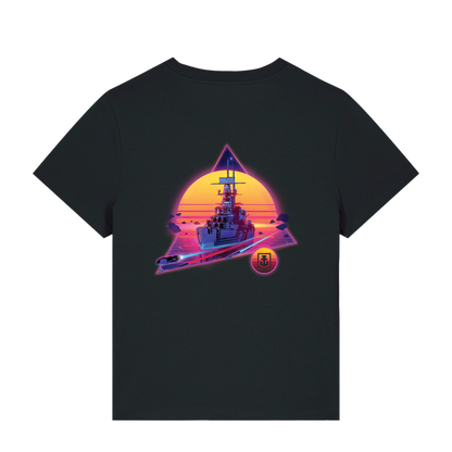 Synthwave Hindenburg Fitted T Shirt