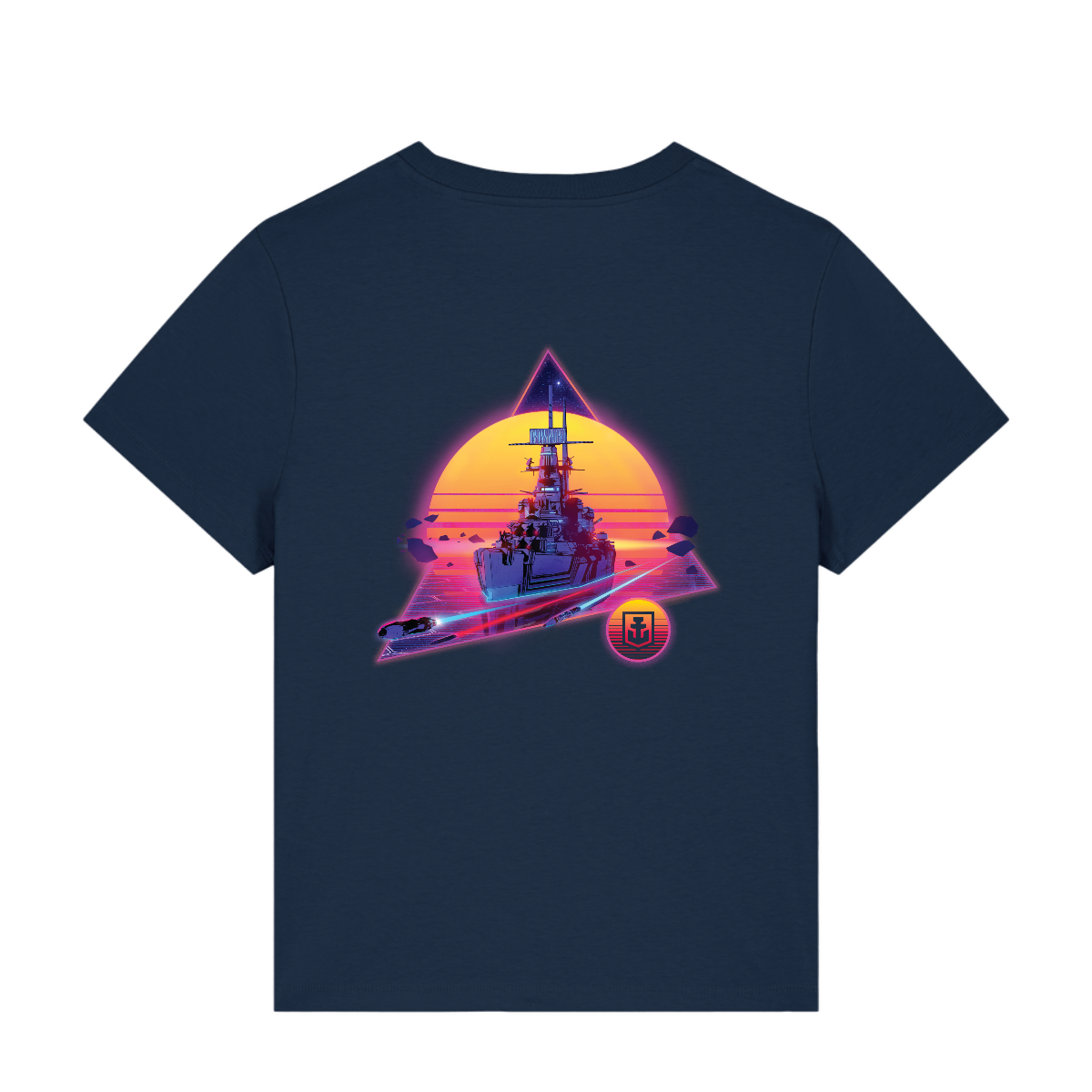 Synthwave Hindenburg Fitted T Shirt