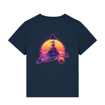 Synthwave Hindenburg Fitted T Shirt