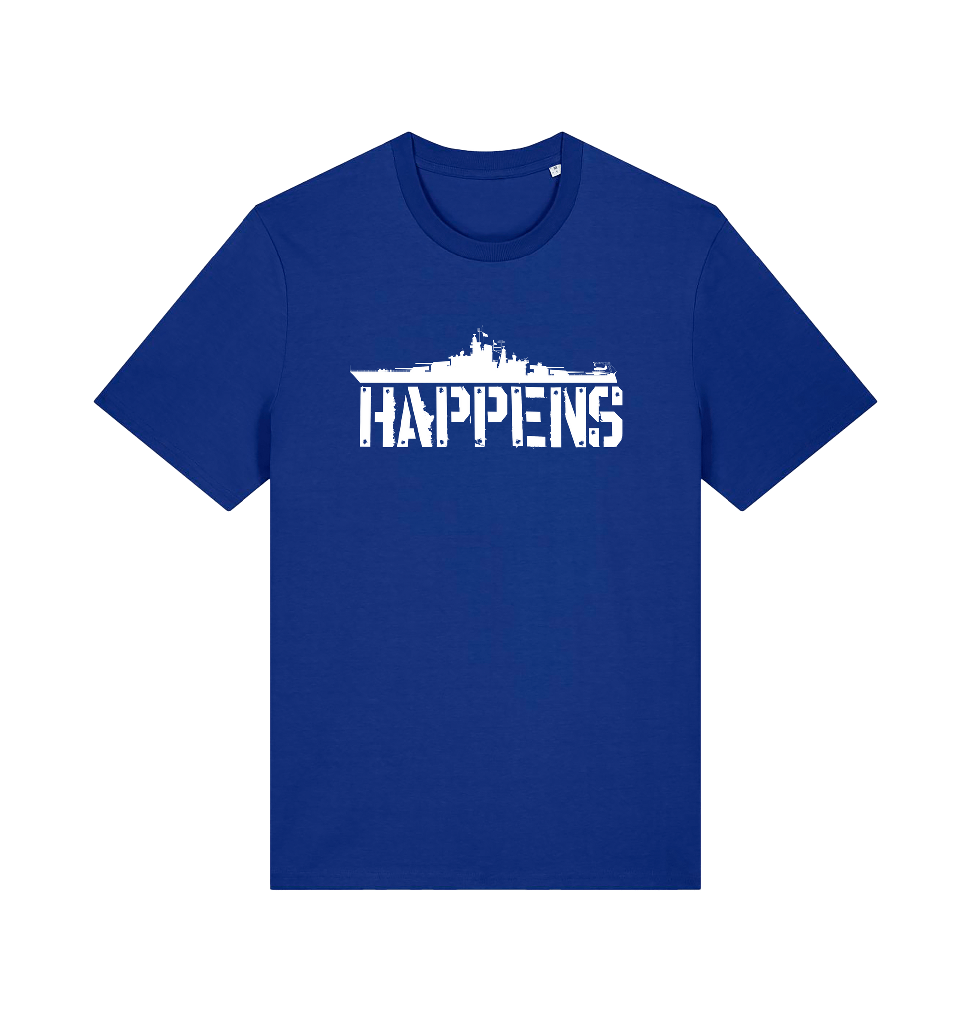 Worker Blue Printed T-shirt Front