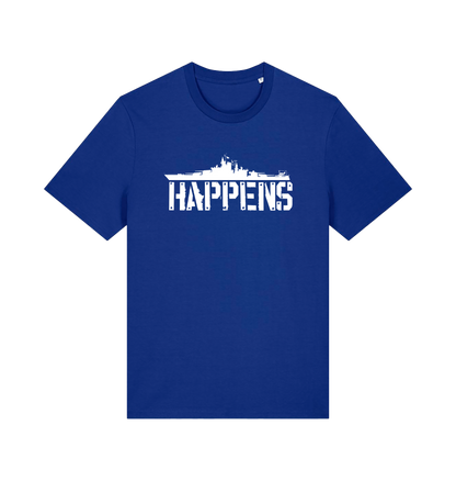 Worker Blue Printed T-shirt Front